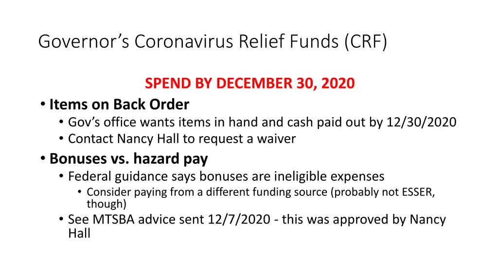 governor s coronavirus relief funds crf 1