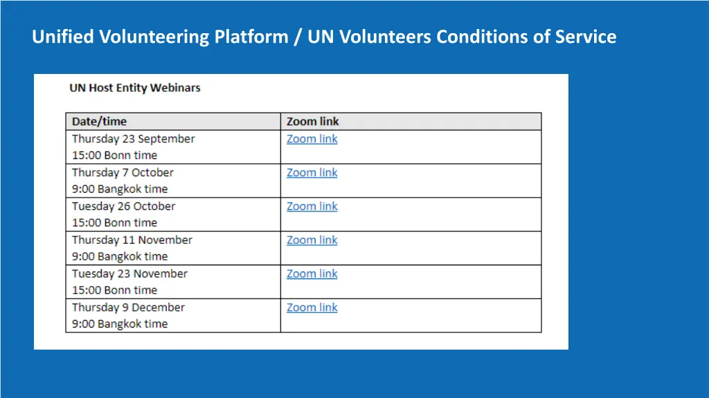 unified volunteering platform un volunteers