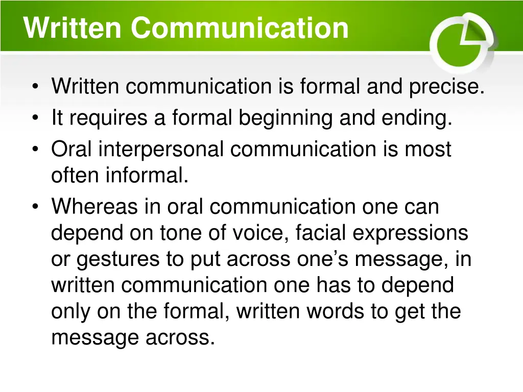 written communication