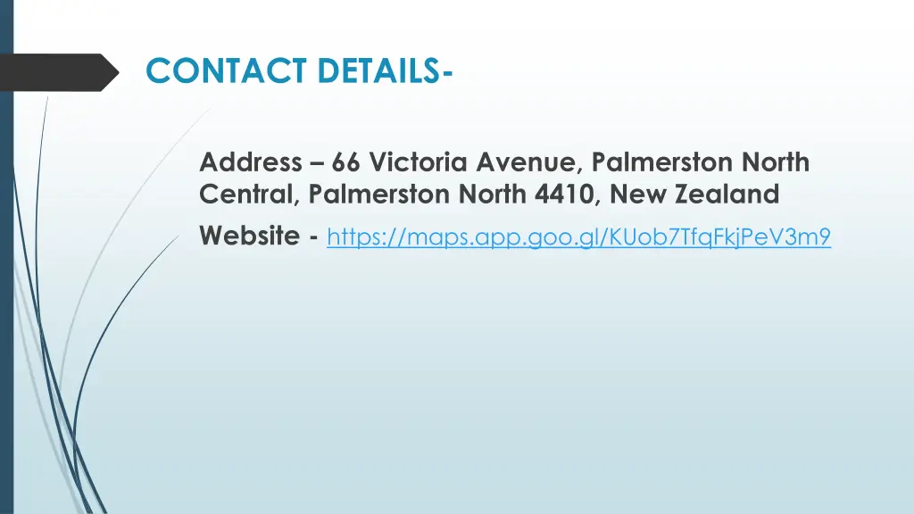 contact details