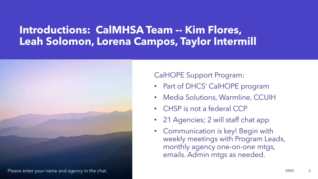 introductions calmhsa team kim flores leah