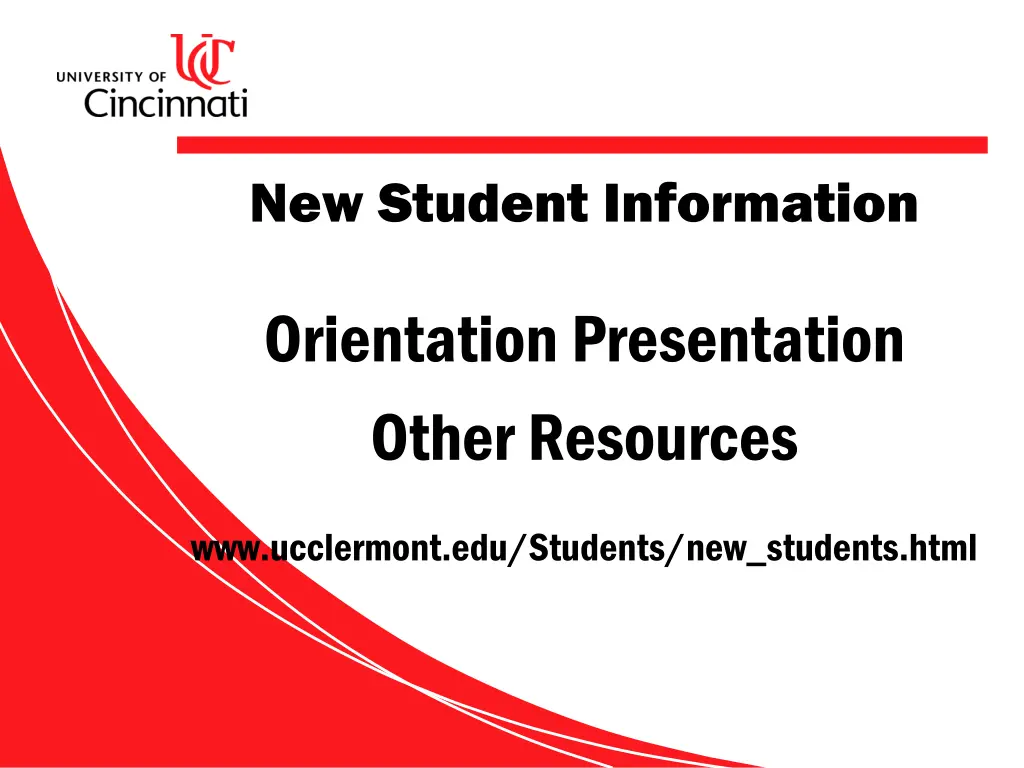 new student information