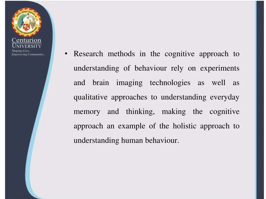 research methods in the cognitive approach to