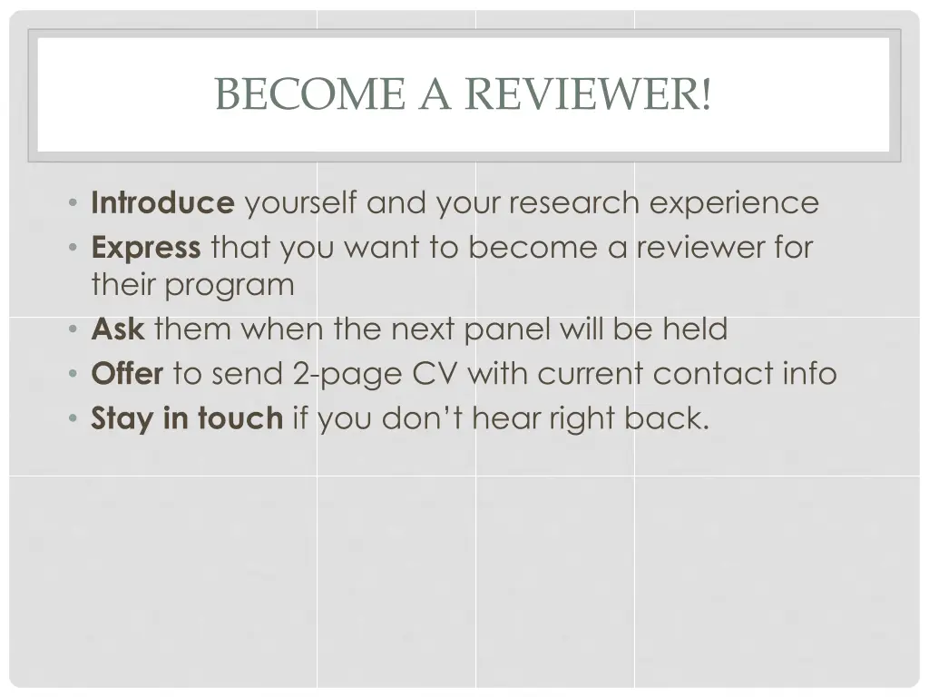 become a reviewer