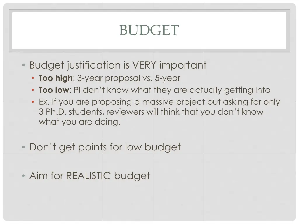 budget