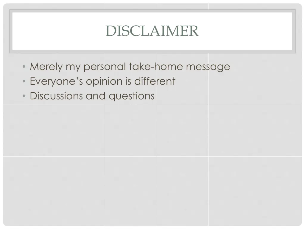 disclaimer