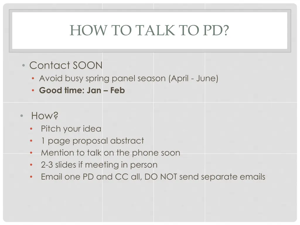 how to talk to pd