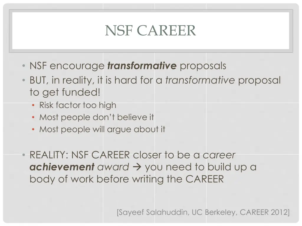 nsf career