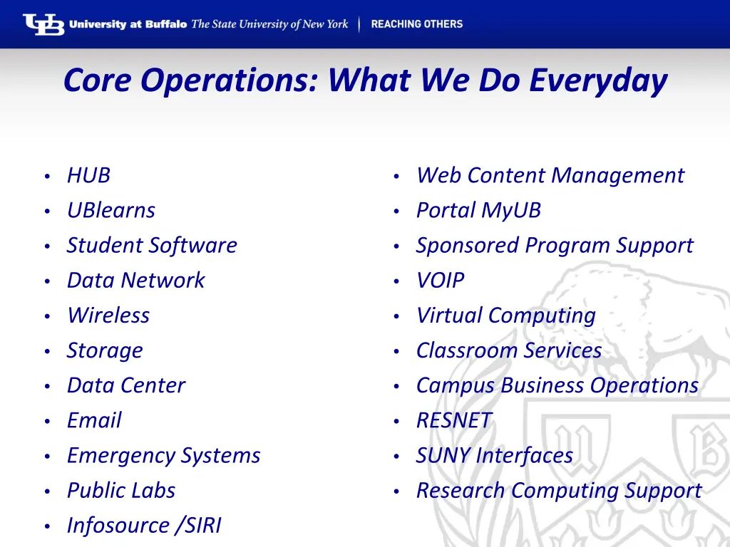 core operations what we do everyday