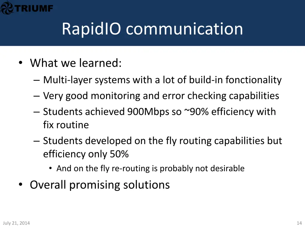 rapidio communication