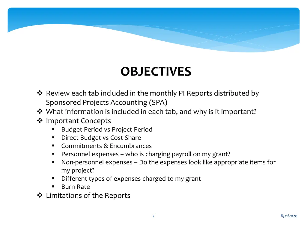 objectives