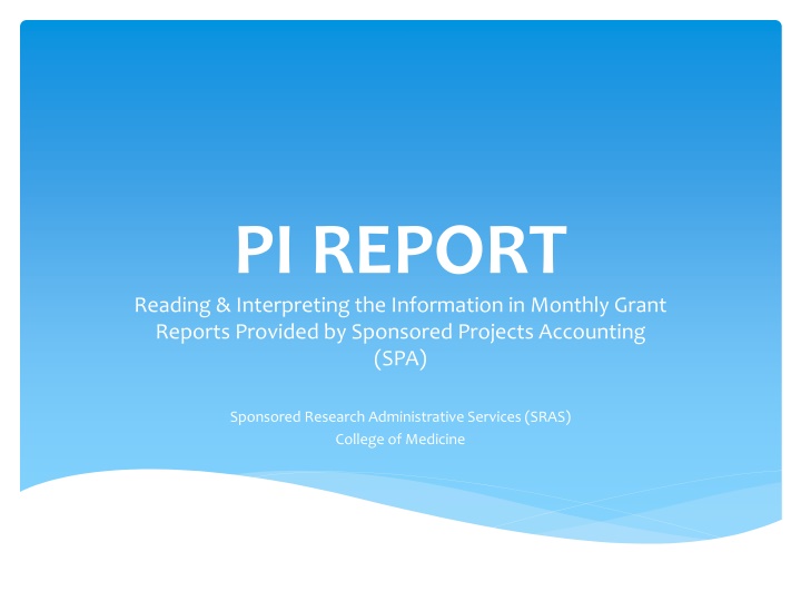 pi report reading interpreting the information