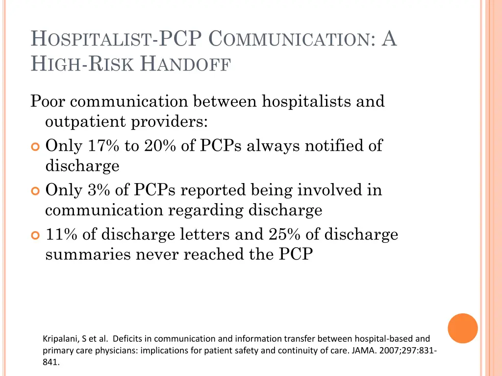h ospitalist pcp c ommunication 1