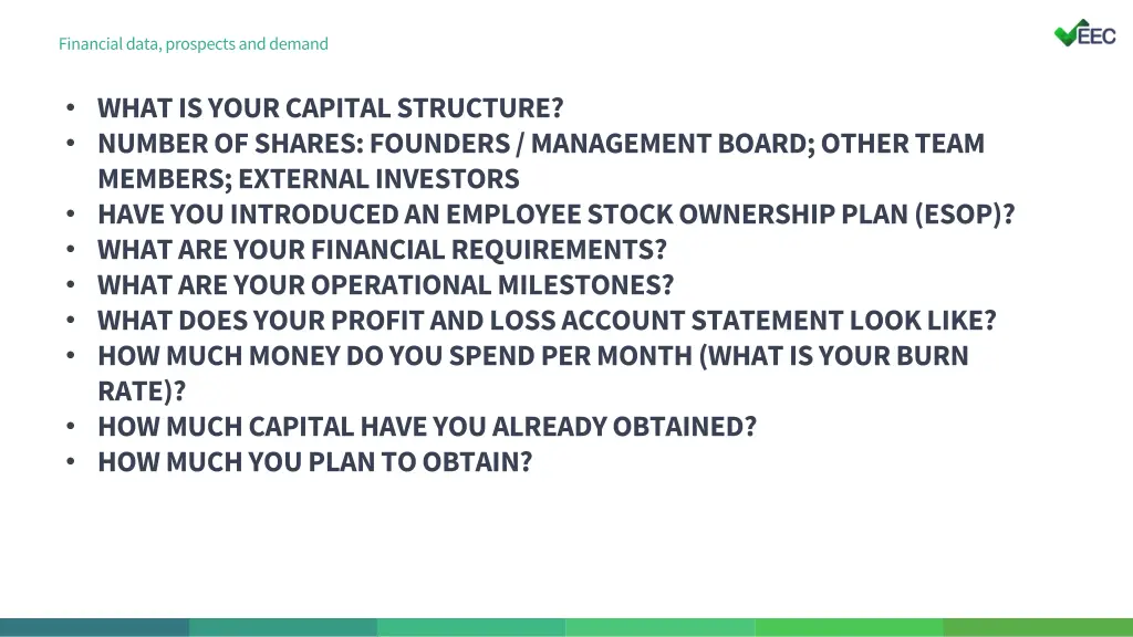 financial data prospects and demand