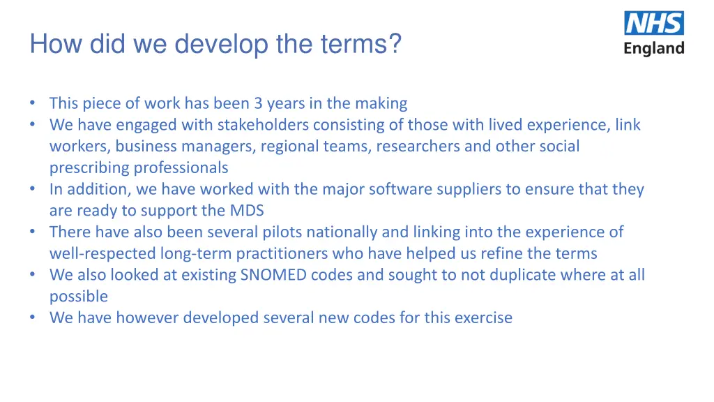 how did we develop the terms