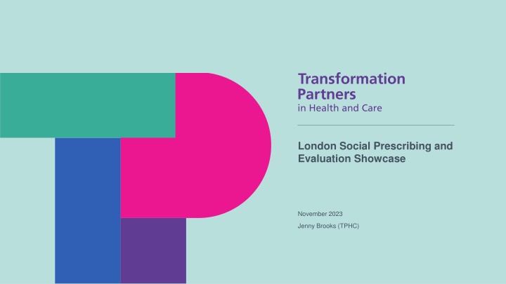 london social prescribing and evaluation showcase