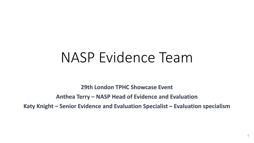 nasp evidence team