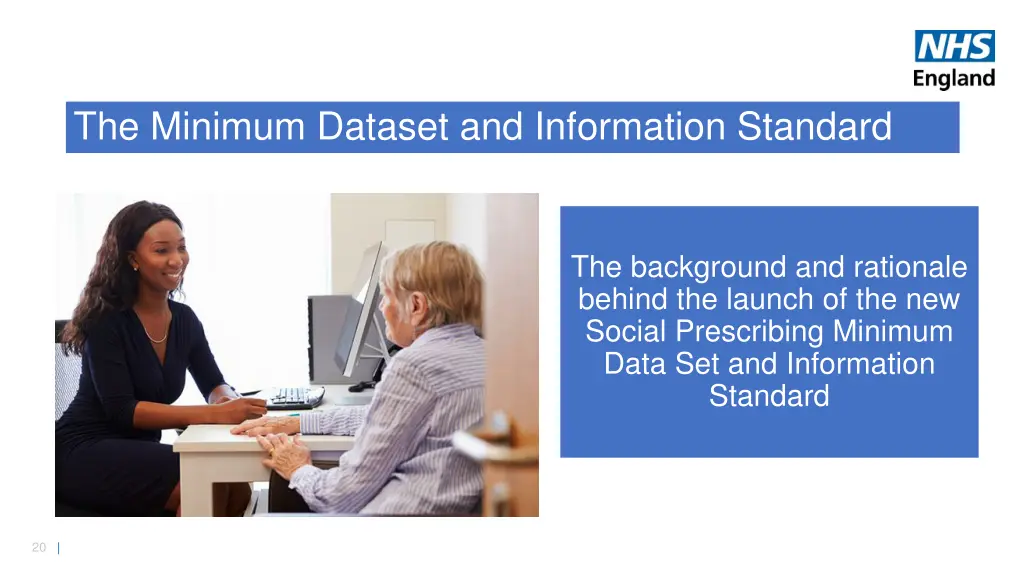the minimum dataset and information standard