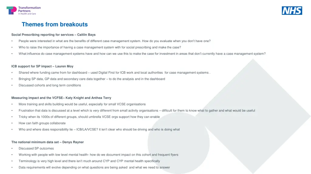 themes from breakouts