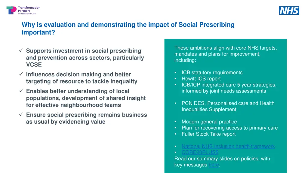 why is evaluation and demonstrating the impact