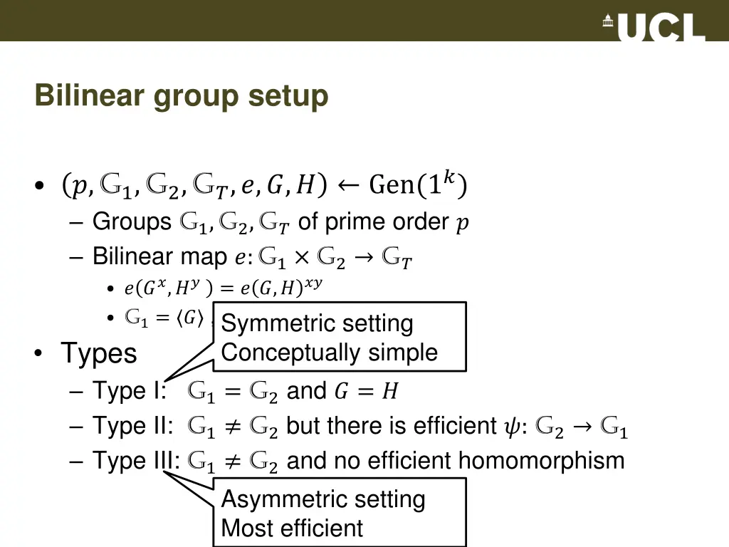 bilinear group setup