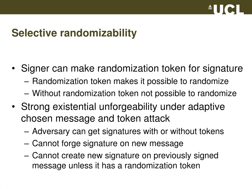 selective randomizability