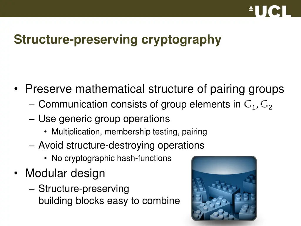 structure preserving cryptography