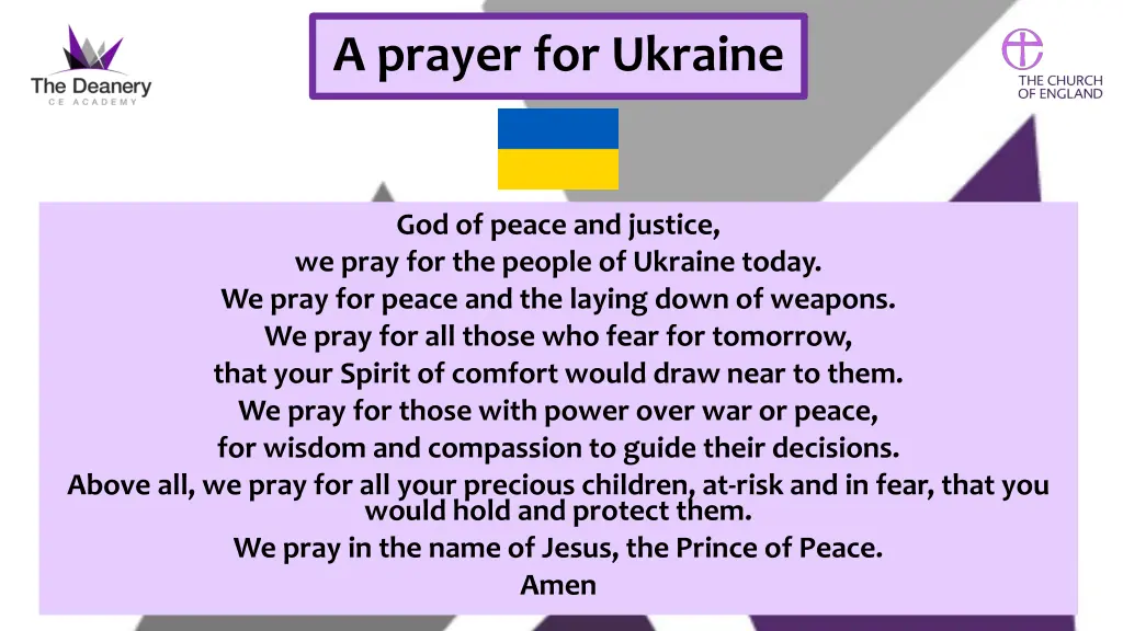 a prayer for ukraine