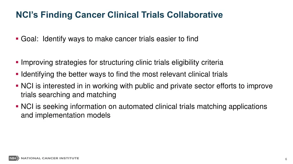 nci s finding cancer clinical trials collaborative