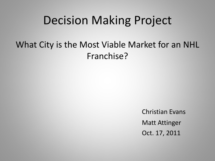 decision making project