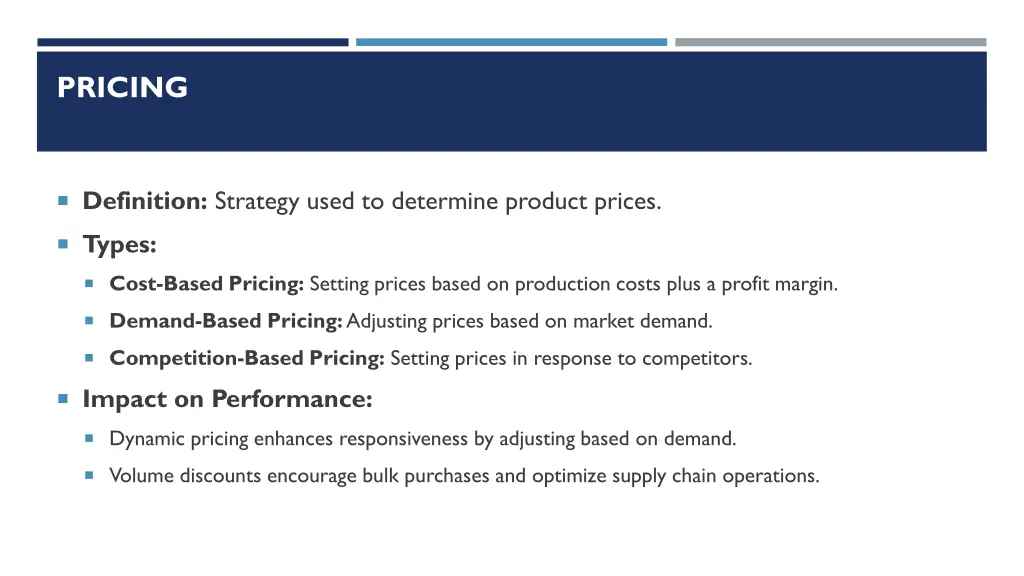 pricing