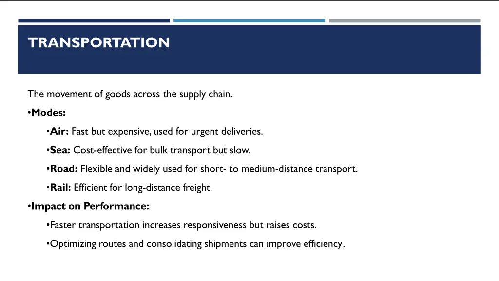 transportation