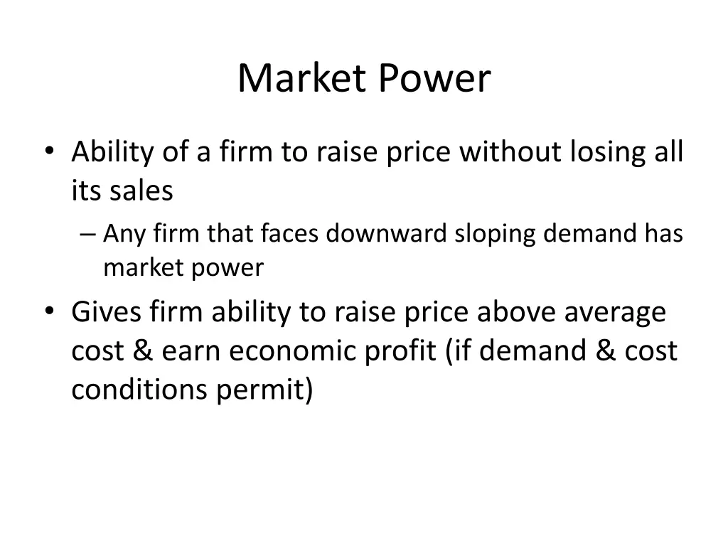 market power