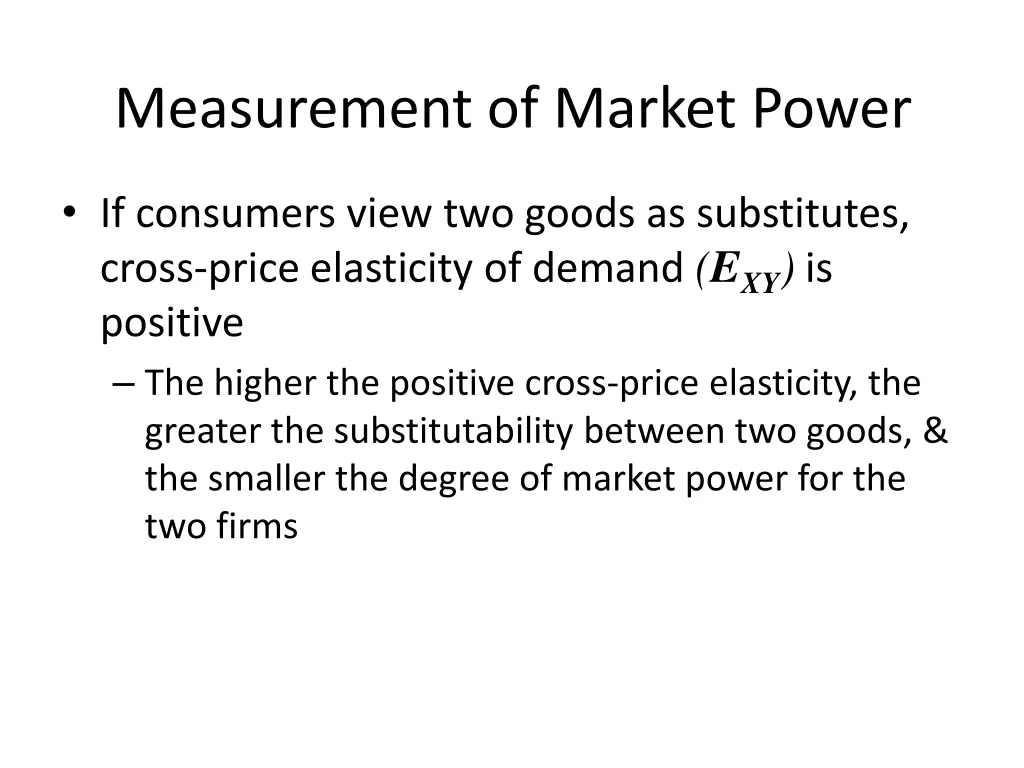 measurement of market power 2