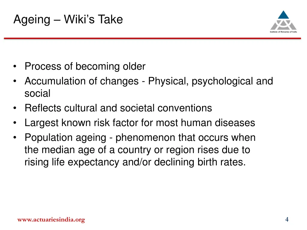ageing wiki s take