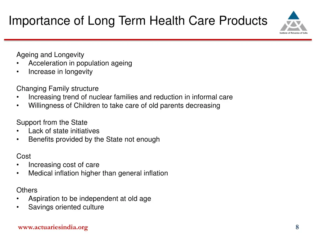 importance of long term health care products 1