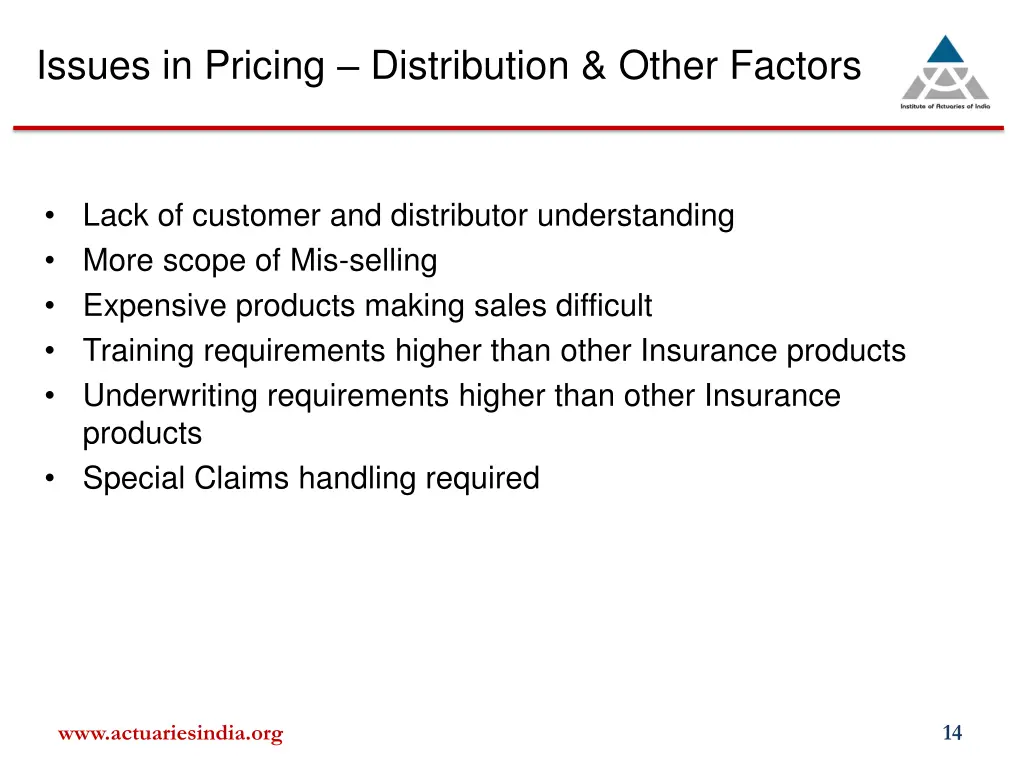 issues in pricing distribution other factors