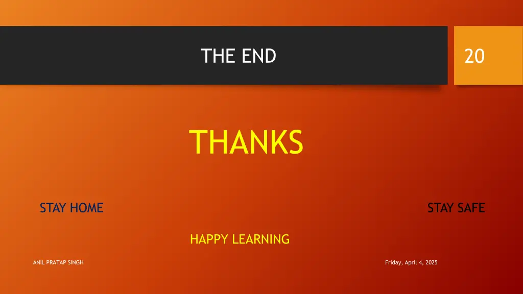 the end