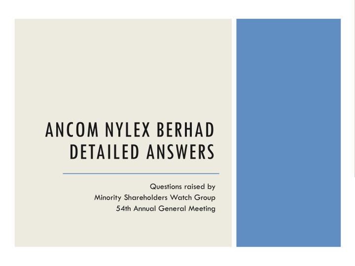ancom nylex berhad detailed answers