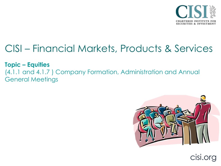 cisi financial markets products services