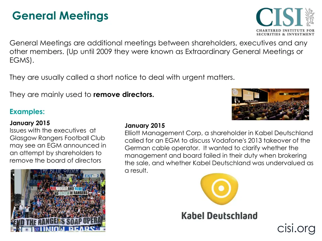 general meetings