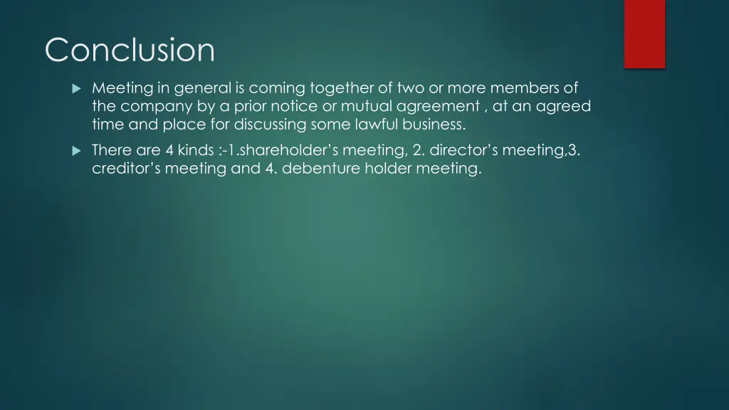 conclusion