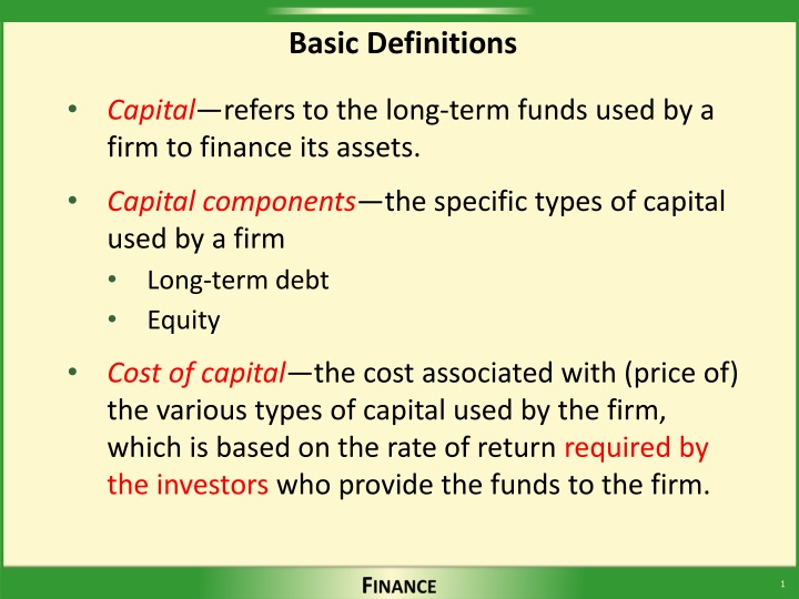 basic definitions