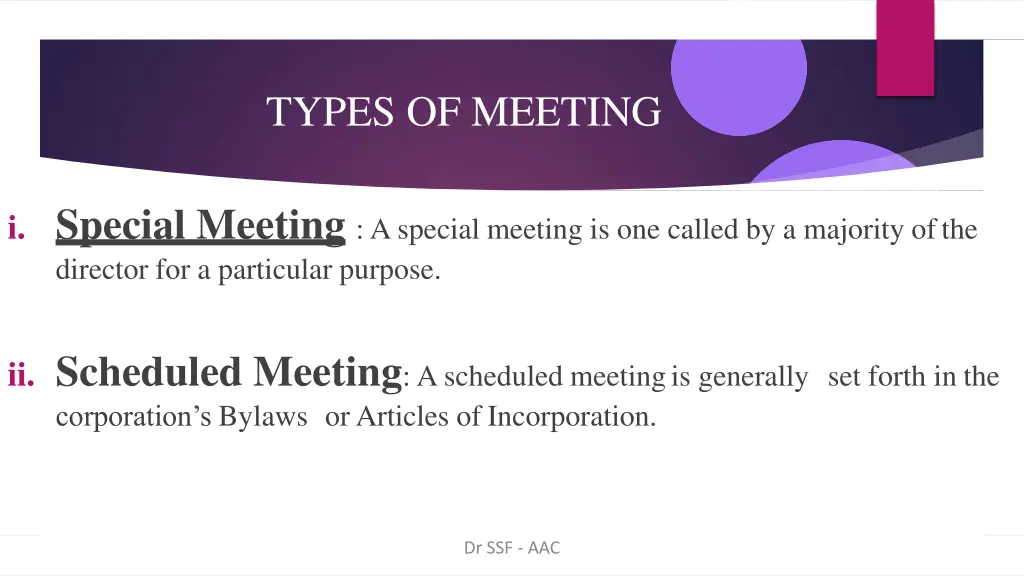 types of meeting 1