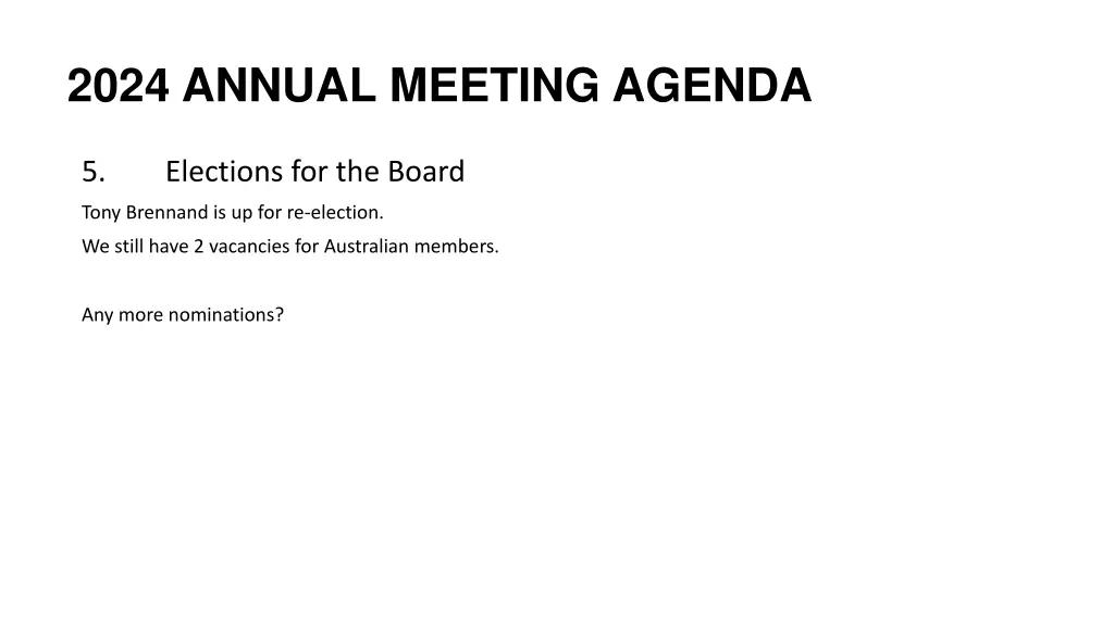 2024 annual meeting agenda 2