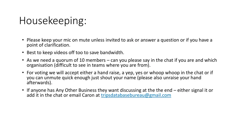 housekeeping
