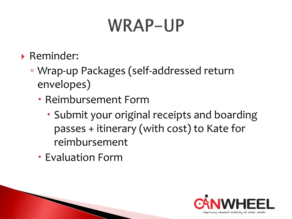 reminder wrap up packages self addressed return