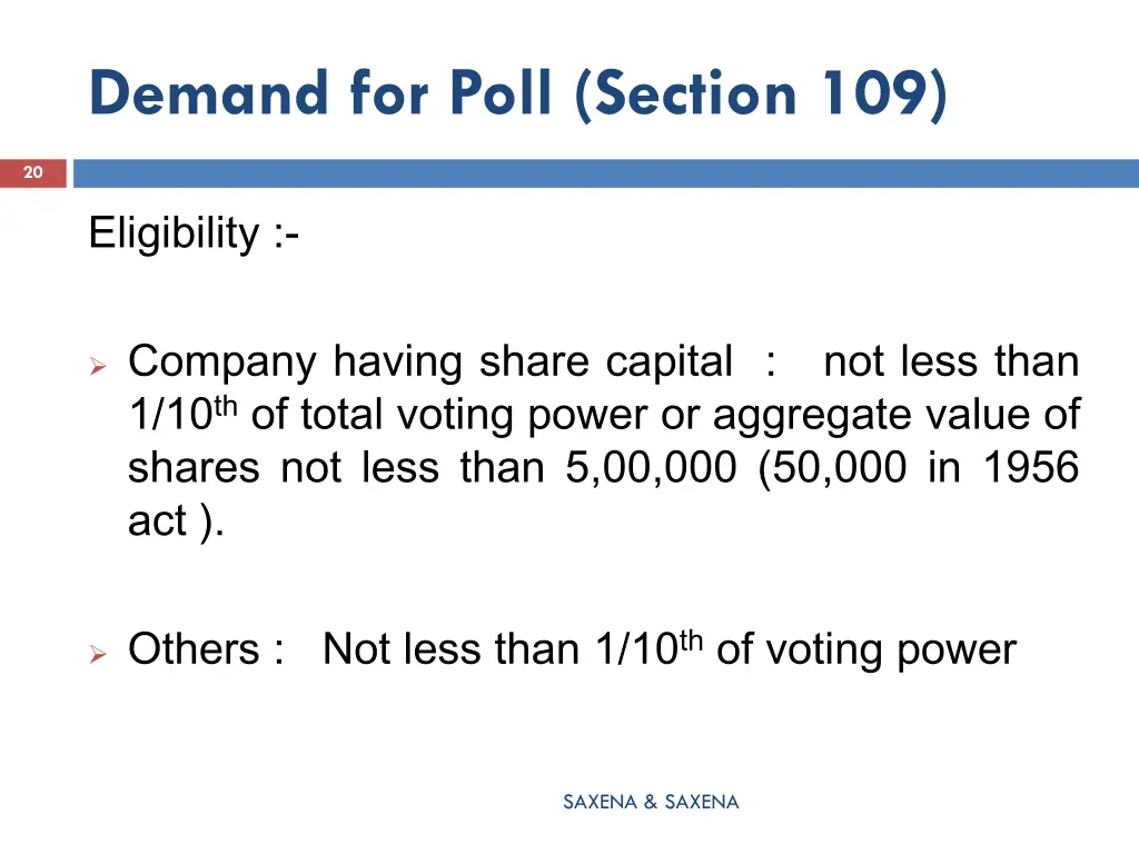 demand for poll section 109