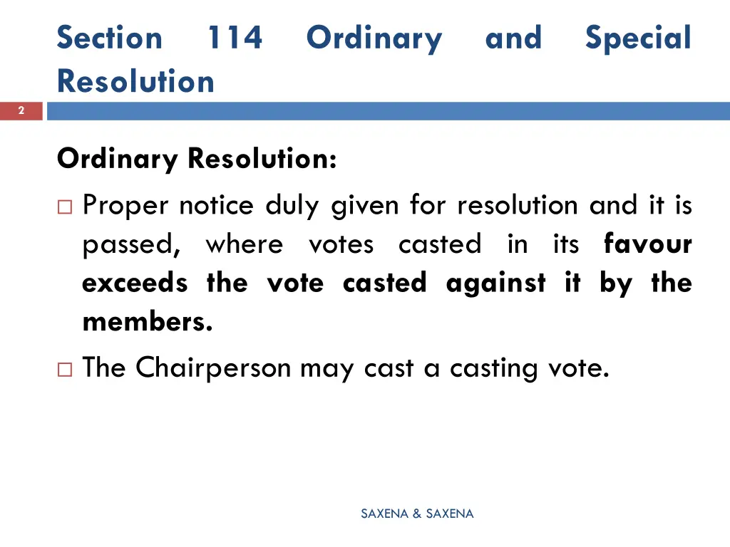 section resolution