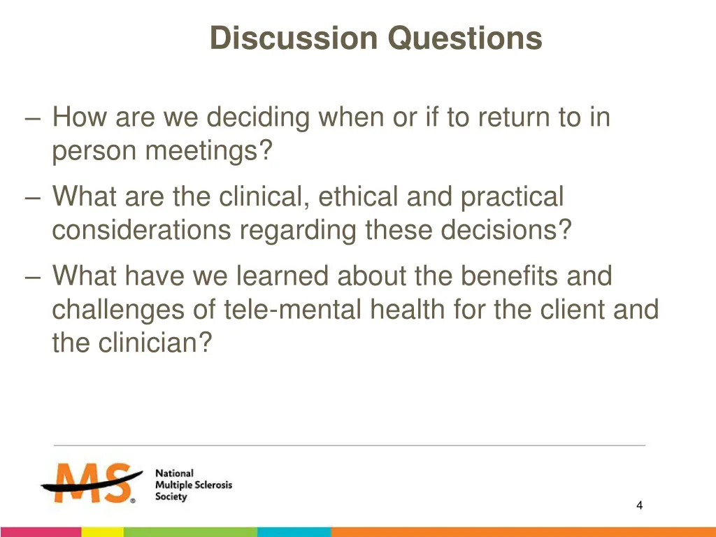 discussion questions